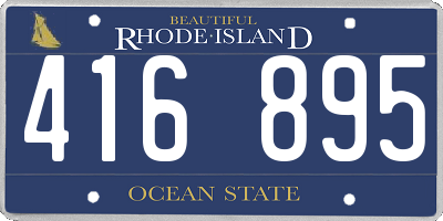 RI license plate 416895