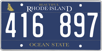 RI license plate 416897