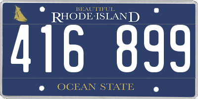 RI license plate 416899