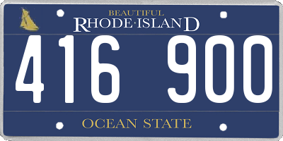 RI license plate 416900