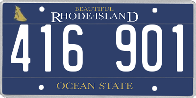 RI license plate 416901