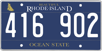 RI license plate 416902