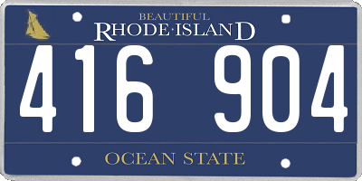 RI license plate 416904
