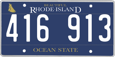 RI license plate 416913