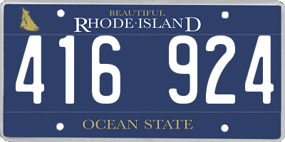 RI license plate 416924