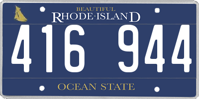 RI license plate 416944