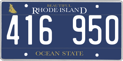RI license plate 416950