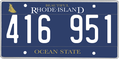 RI license plate 416951