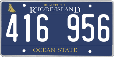 RI license plate 416956