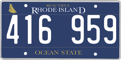 RI license plate 416959