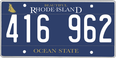 RI license plate 416962