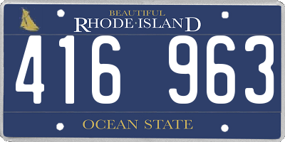 RI license plate 416963