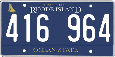 RI license plate 416964