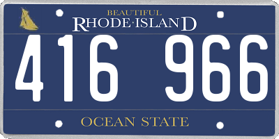 RI license plate 416966