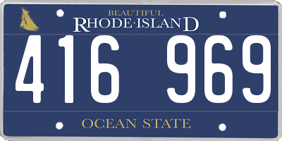 RI license plate 416969
