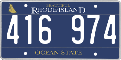RI license plate 416974