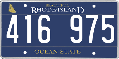 RI license plate 416975