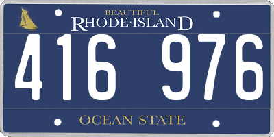 RI license plate 416976