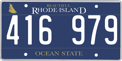 RI license plate 416979