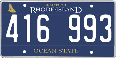 RI license plate 416993