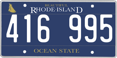 RI license plate 416995