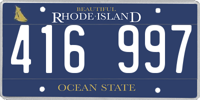 RI license plate 416997