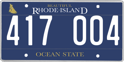 RI license plate 417004