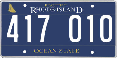 RI license plate 417010