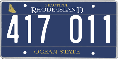 RI license plate 417011