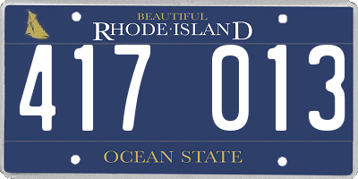 RI license plate 417013