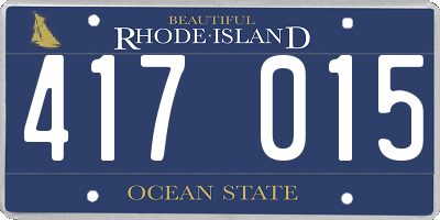 RI license plate 417015