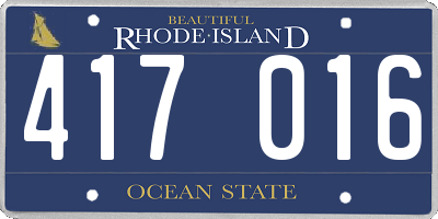 RI license plate 417016