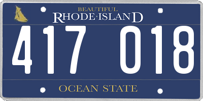 RI license plate 417018