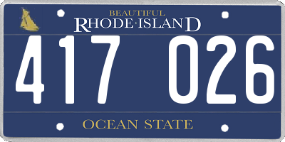 RI license plate 417026