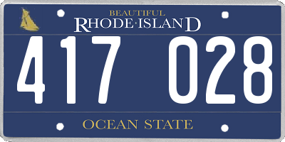 RI license plate 417028