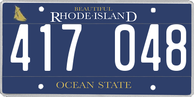 RI license plate 417048