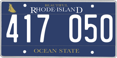 RI license plate 417050