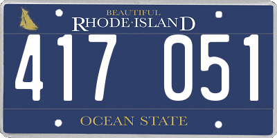 RI license plate 417051