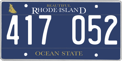 RI license plate 417052