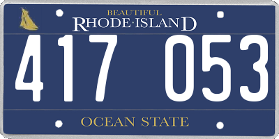 RI license plate 417053