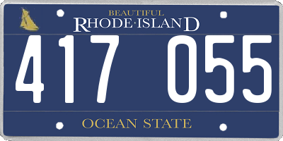 RI license plate 417055