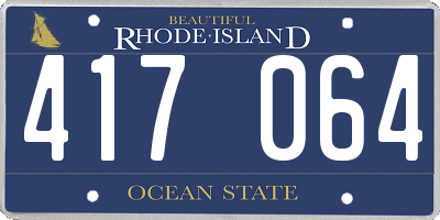 RI license plate 417064