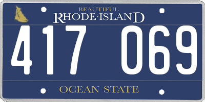 RI license plate 417069