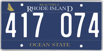 RI license plate 417074