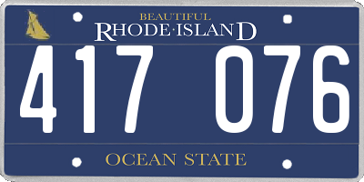 RI license plate 417076