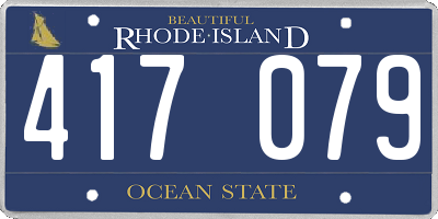 RI license plate 417079
