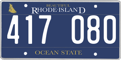 RI license plate 417080