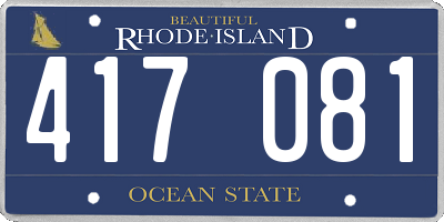 RI license plate 417081