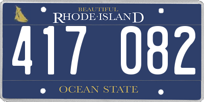 RI license plate 417082