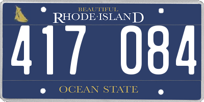 RI license plate 417084